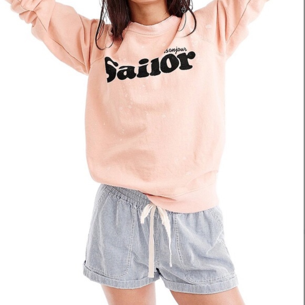 J Crew Bonjour Sailor sweatshirt